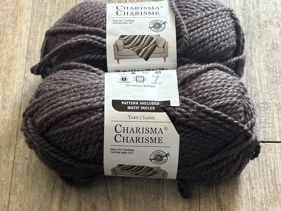 2 fios de crochê acrílico nogueira Charisma #99685 109 YDs cada rolo laços e fios - Imagem 2 de 4