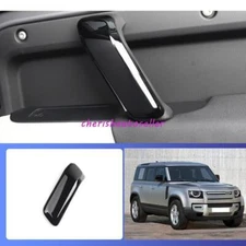 For Land Rover Defender 90 20-2024 Glossy Black Inner Door Armrest Cover Trim