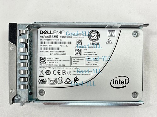 DELL EMC 06JGT5 SSDSC2KG480G8R D3-S4610 480GB SATA 2.5'' ENT 6Gb/s SSD - Afbeelding 2 van 4