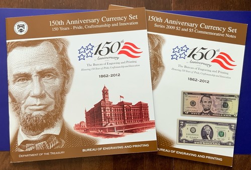 150th Anniversary Currency Set Series 2009 $2 and $5 Commemorative Notes US.BEP - Bild 2 von 15