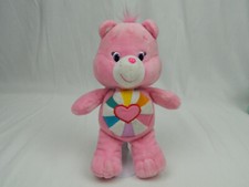 Care Bears Hopeful Heart Bear Beanbag Plush Stuffed Animal 2015 Just Play 9"