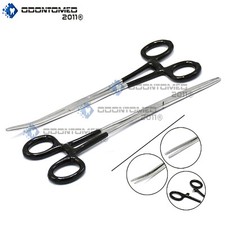 8'' Fishing Str  Cvd Hemostat Forceps Locking Clamp Tool Black PVC Grip Handle