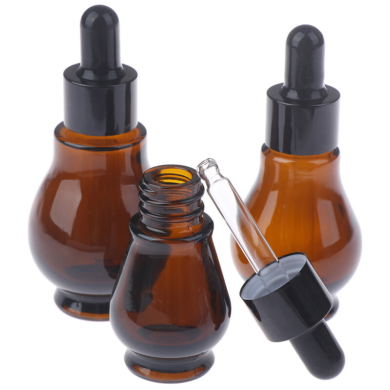 10/20/30ml Empty brown Glass Dropper Bottles with Pipette for EssentialA-NG