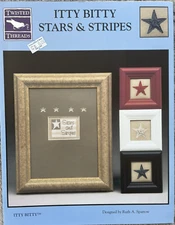 Twisted Threads Itty Bitty Stars & Stripes Cross Stitch Charts Leaflet Sparrow