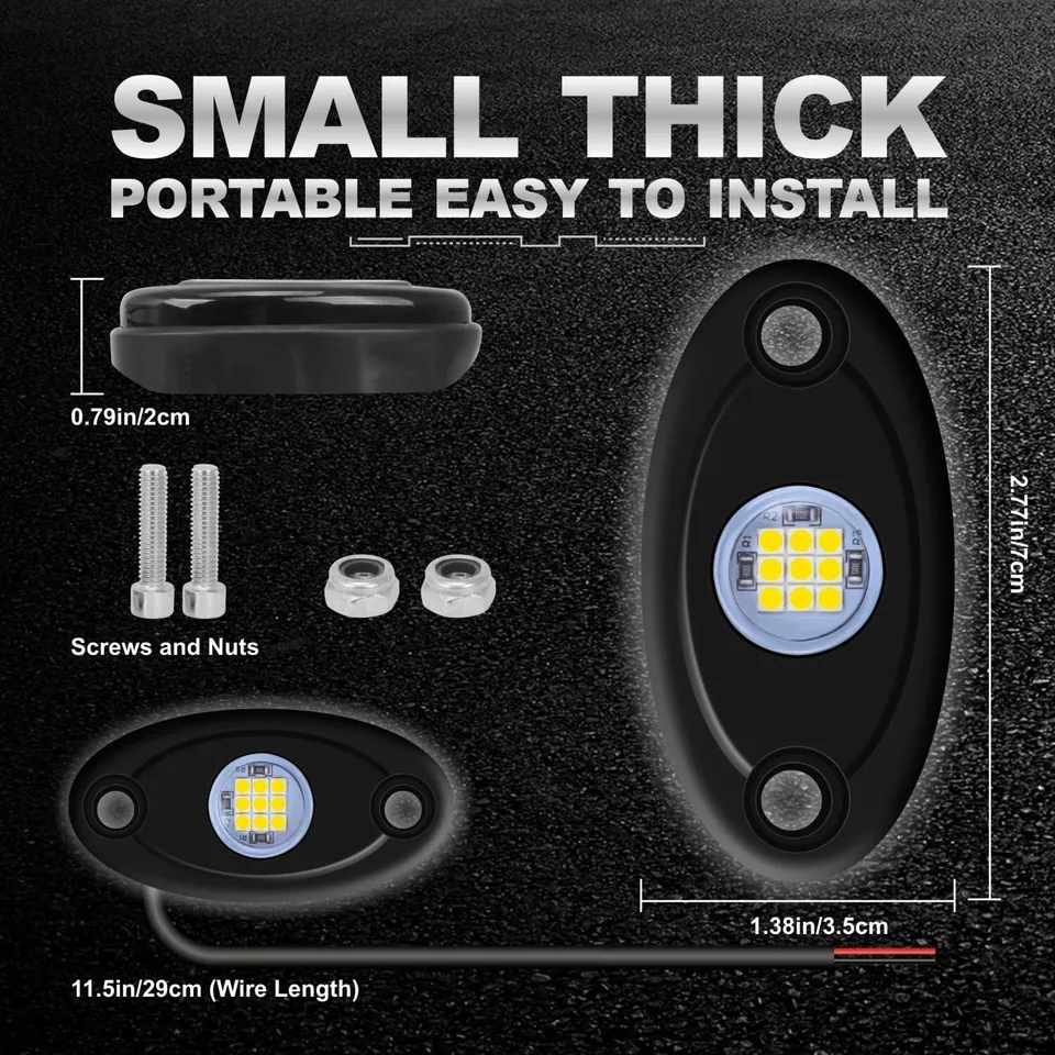 Pilot Automotive CZ-296W_V3 Super White LED Pods – Interior Glow Under Dash/Seat – Ford/SUV