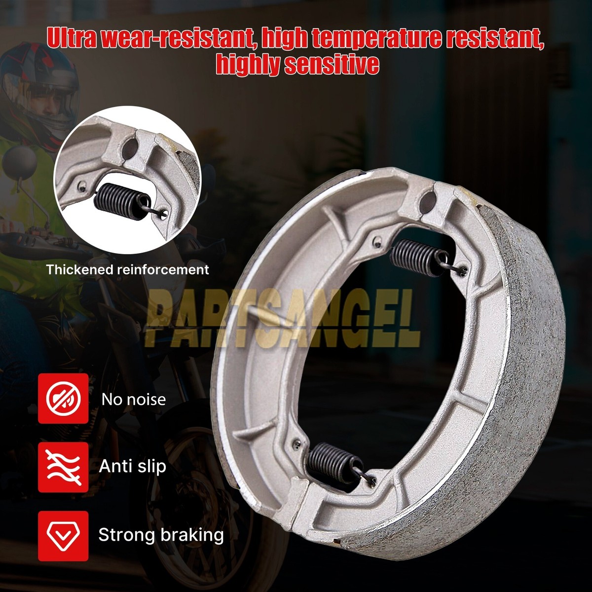 Rear Brake Shoes For Honda ATC185, ATC200, ATC125M Three-Wheelers – Bonded, Universal Fit