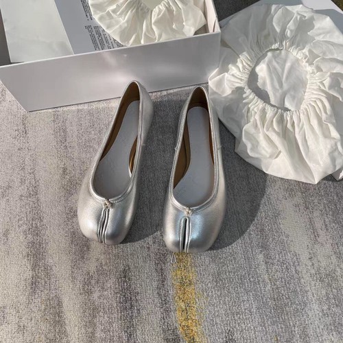 2025 neue flache runde Zehenpartie geteilte Damenschuhe Ballerinas Schuhe Übergröße Schuhe - Bild 14 von 48