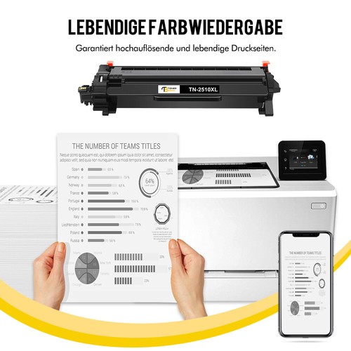 4x toner TN-2510XL kompatybilny z Brother MFC-L2800DW MFC-L2835DW MFC-L2860DW - Zdjęcie 7 z 9