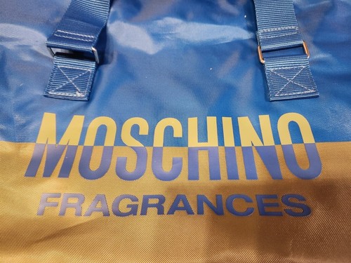 Moschino blue olive green duffle travel bag overnight weekender carry on Large - Picture 8 of 10