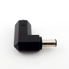 DC Power 5.5x2.5mm Female To 6.0x4.4mm Male w/ Pin Right Angle Adapter Connector