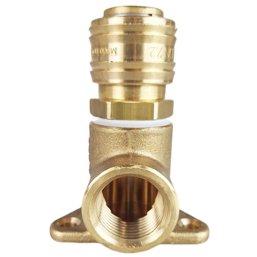 Presa Aria Compressa Da Parete Angolare 1/2" - Con Giunto Rapido, In Ottone, Per Officina E Artigianato - Foto 9