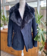 Suedette And Faux Fur Jacket