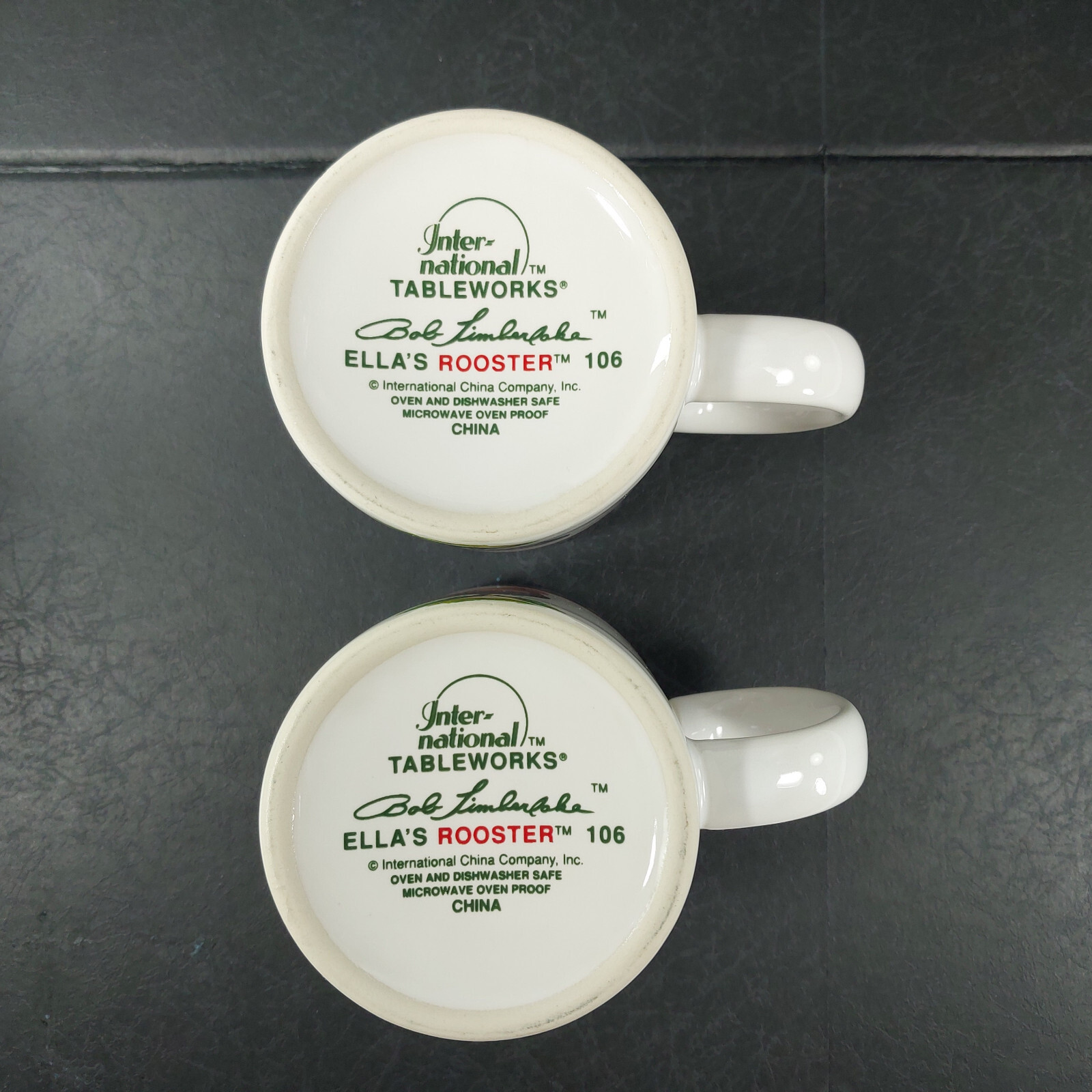 International Tableworks Bob Timberlake Ella's Rooster 106 Coffee Mug Set