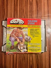 Sterno Folding Stove Colgate Palmolive Camping Hiking Backpacking Vintage Camp