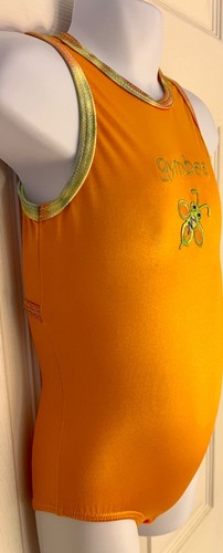 GK "GYMBEE" KIND X-SMALL ORANGE FOLIENBORTE BIENE GYMNASTIK TANZ TANK TRIKOT XS - Bild 4 von 15