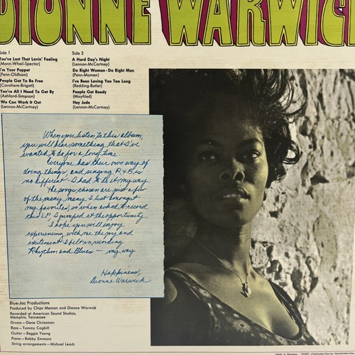 Dionne Warwick - Soulful LP 1969 Germany Import Scepter SHA-S 401 EX/VG+ Soul - Picture 3 of 11