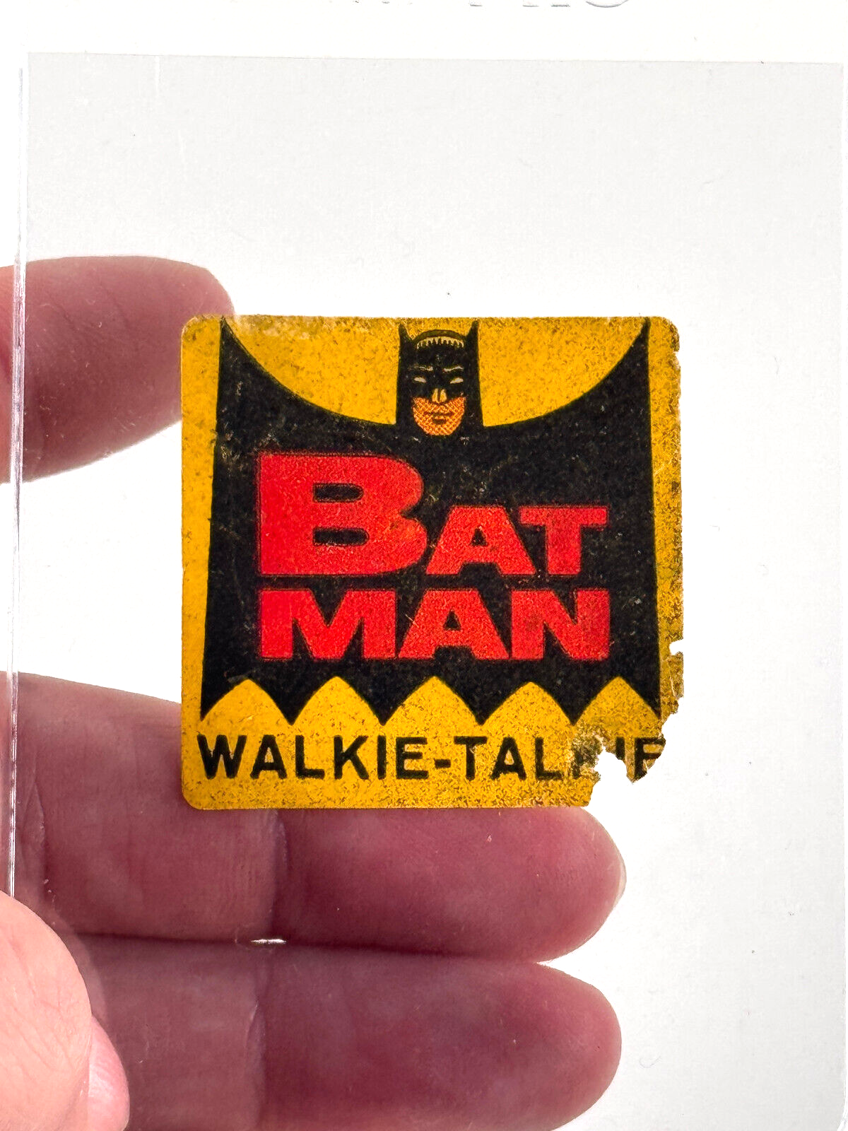 vtg 1966 Remco Batman Bat-Man Walkie Talkie toy DECAL ONLY sticker