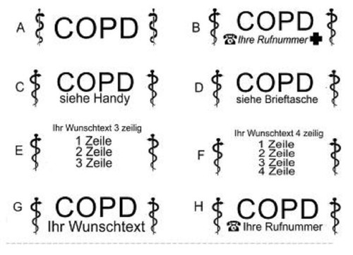 COPD SOS Notfall ID Leder Armband inklusive Ihrer Wunschgravur Damen Herren - Bild 2 von 18