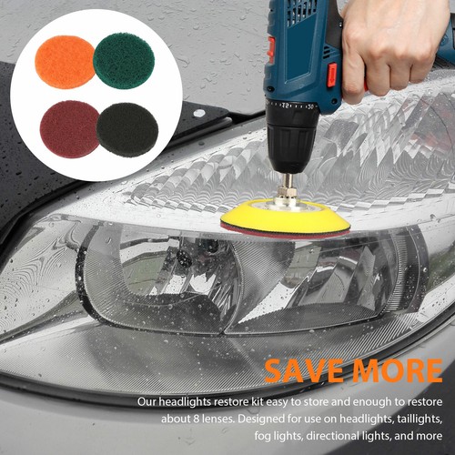 21X 3" Car Headlight Lens Restoration Repair Kit Polishing Cleaner Cleaning Tool - Picture 5 of 11