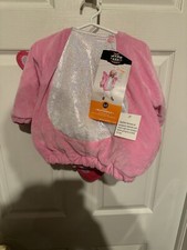 NWT Hide Eek Pink Butterfly Costume Baby Size 6-12 Months Hooded Top W/ Wings