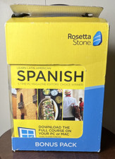 Rosetta Stone Spanish Bonus Pack With Grammar And Dictionary Books New OPEN BOX