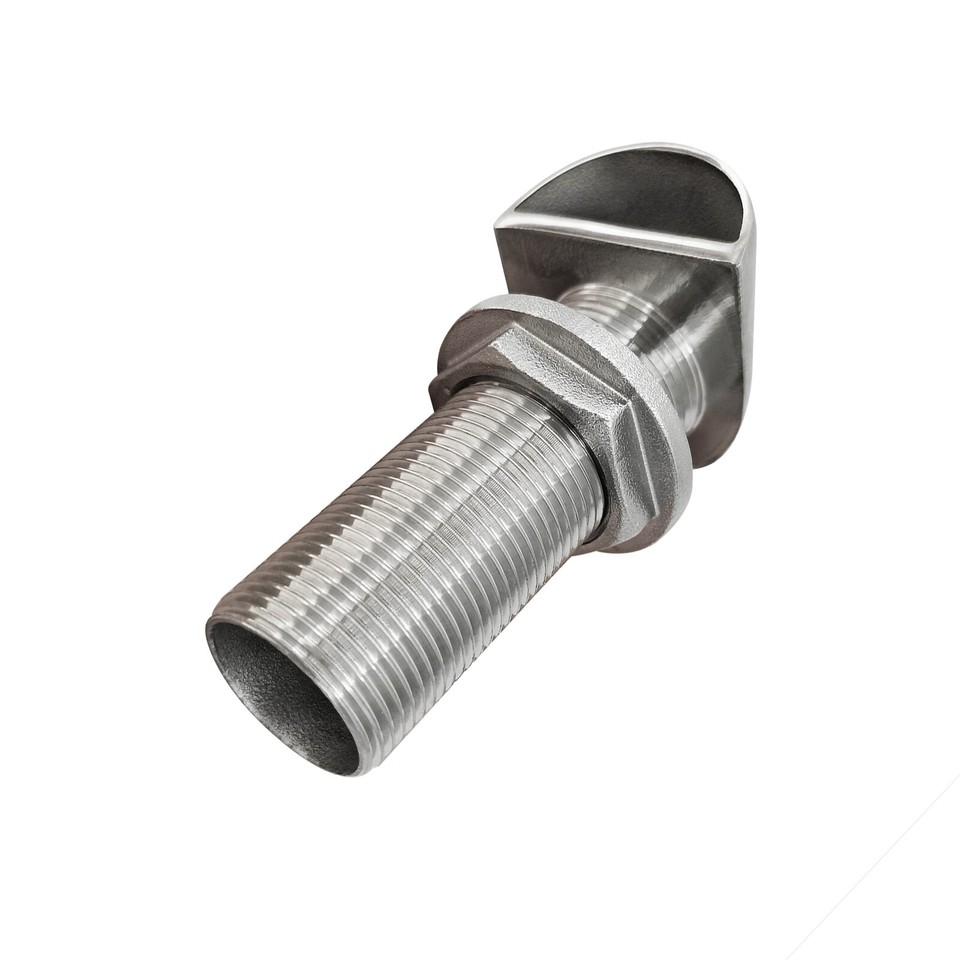 Marine 316 Stainless Steel I.D. 16MM Boat Thru Hull Threaded Intake ...