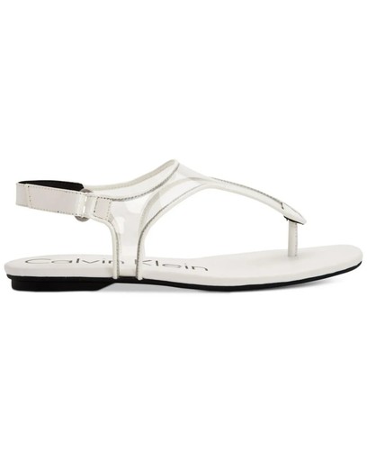 Calvin Klein Shilo Clear Mesh Soft White Patent Summer Sandal E6708 Sizes 36-41 - Bild 8 von 12