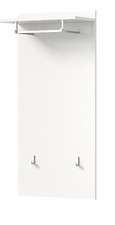 Garderobenpaneel in weiß Flur Wandgarderobe mit Hutablage 55 x 114 cm Grazie