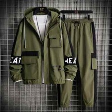 Style Tracksuit Men 2 Piece Set Long Sleeve Jacket Sweatpants Men Jogging Suit