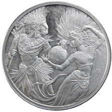 Aztec God of Duality | Ometeotl - 1 oz .999 Fine Silver Round