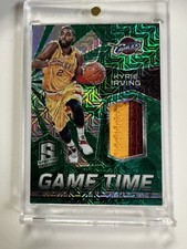 Kyrie Irving Spectra 5/5 Jersey Patch Emerald Holo Prizm Game Time 2015-16 Cavs