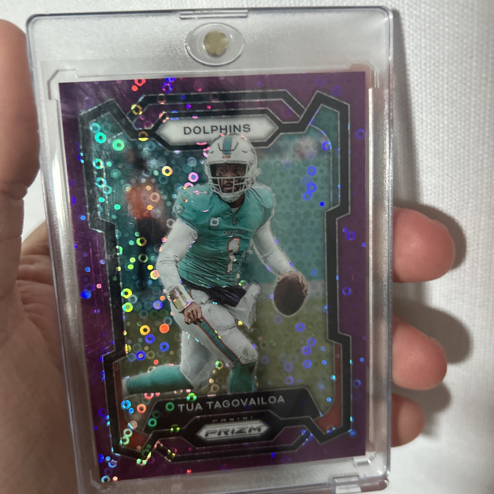 2023 Panini Prizm - #190 Tua Tagovailoa Purple Disco /35