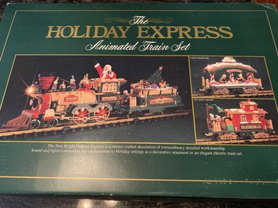 new bright holiday express animated train set 380
