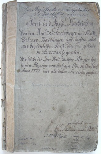 Forst- Jagd-Nachrichten Revier Eckartsberga Stift Biebra Abesser Manuskript 1777 - Picture 2 of 12