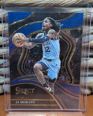 2023-24 Panini Select Ja Morant Blue Disco Prizm 03/25 Courtside
