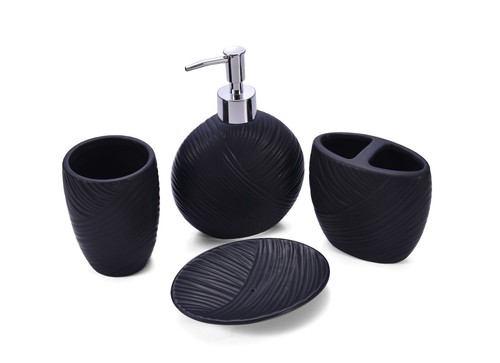 4 Piece Ceramic Bathroom Accessories Set / Toothbrush Holder, - Picture 41 of 97