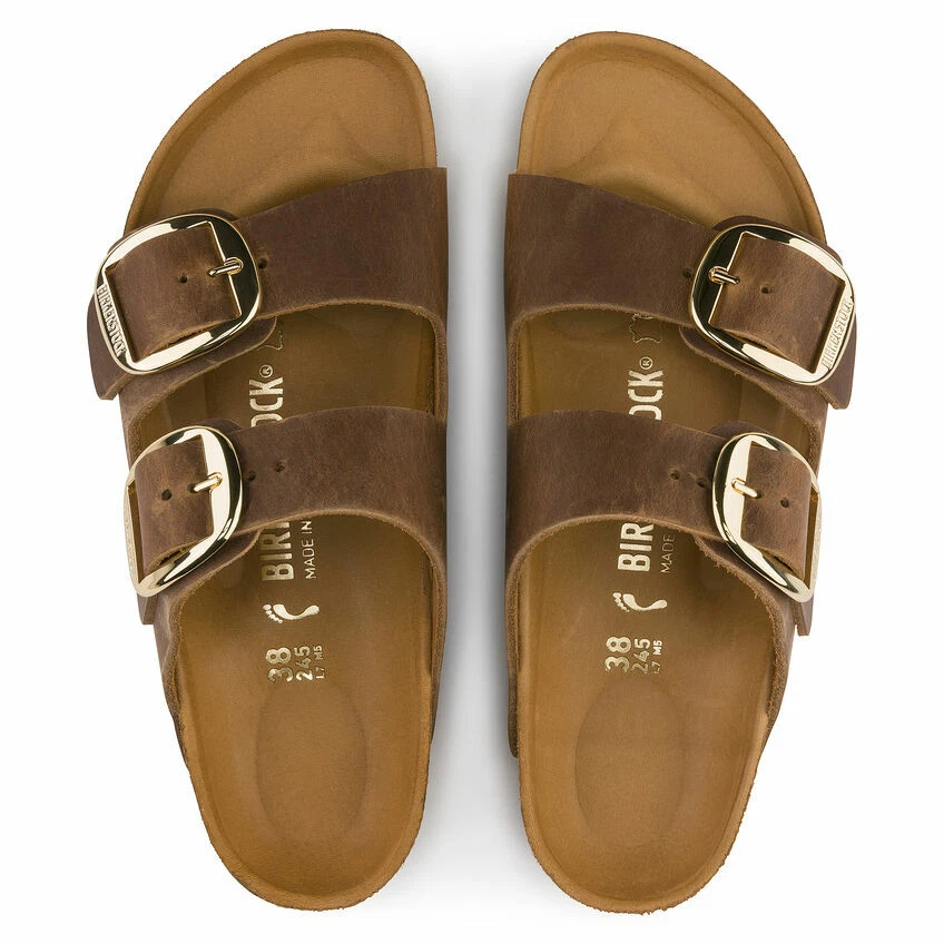 NIB Birkenstock Arizona Big Buckle In Cognac 1011073 Narrow - Image 3 of 4
