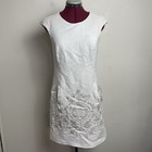 Ted Baker Dress Size 1 White A-line Pencil Mini Lace 
