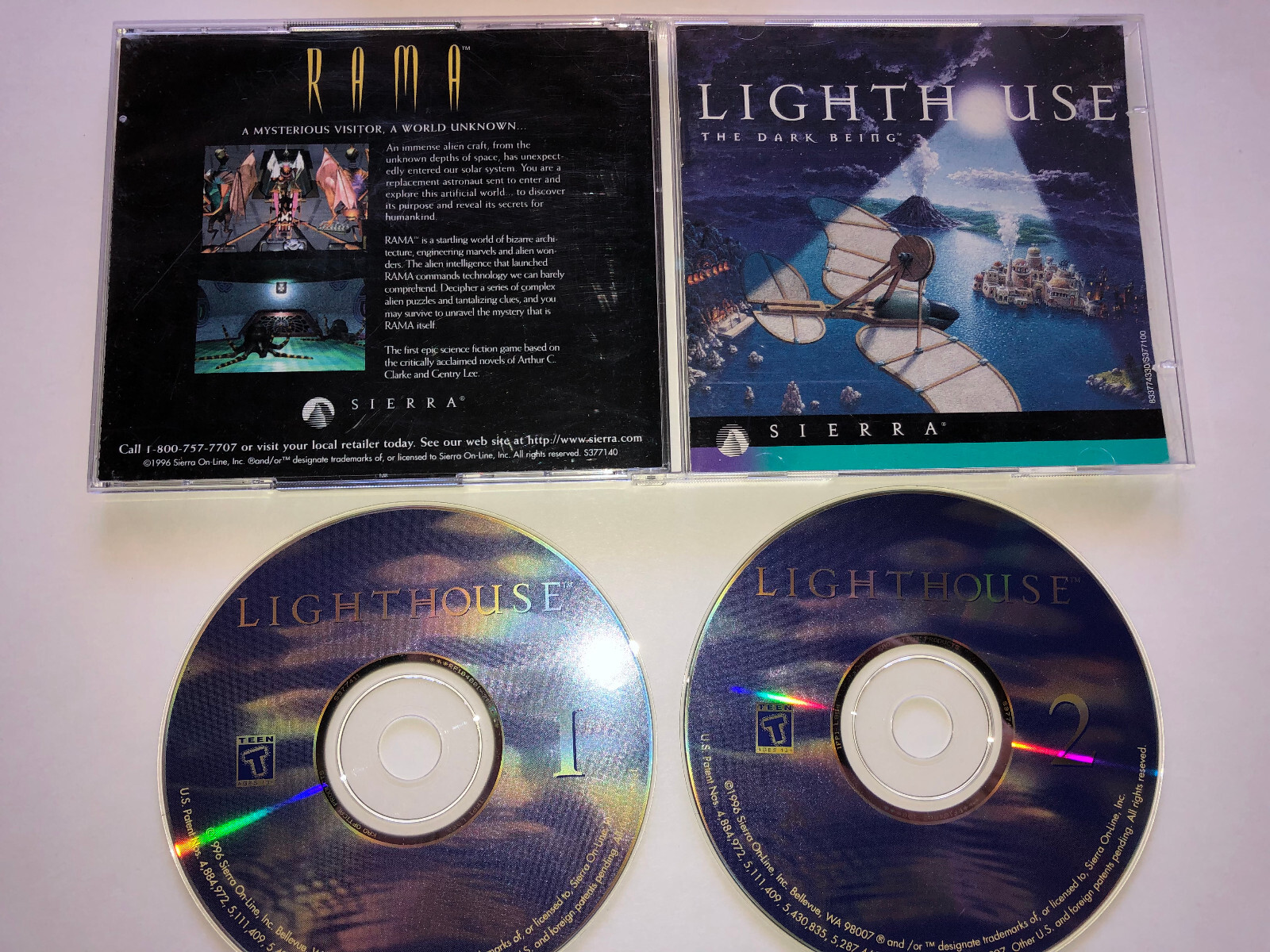Lighthouse The Dark Being Windows 95 (PC Game 1996) Sierra 2 CD-ROM Set ...