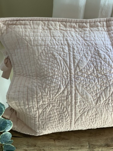 NWT Pottery Barn Hanna Rose Pink Linen Blend Standard Shams - Picture 22 of 24