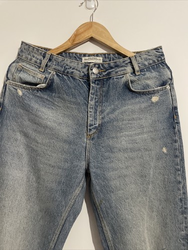 Zara Woman Size EUR 40 Women Jeans Premium Denim Collection Ripped Straight Leg - Photo 2/16