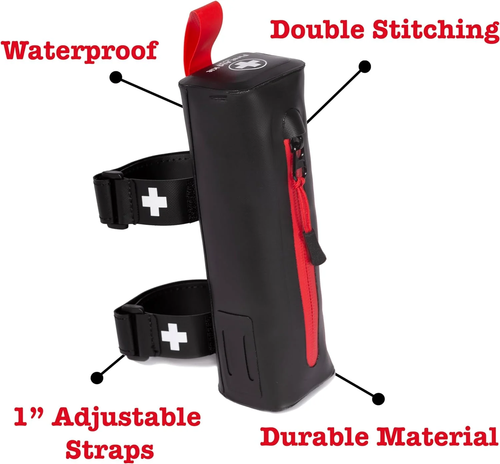 50-Pc Bike First Aid Kit Waterproof Bicycle Mounted Emergency Survival Kit - Afbeelding 4 van 12