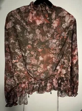 Haute Hippie Button Down shirt with Tie Up