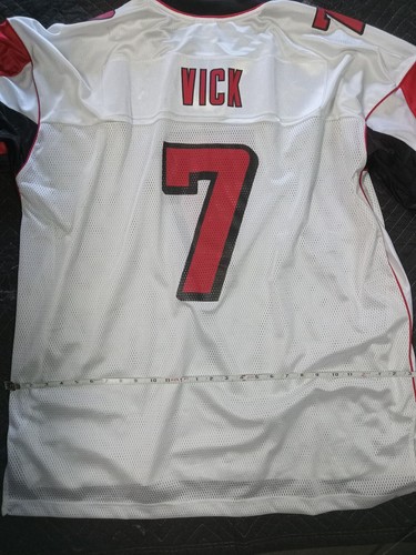 NFL Jersey Reebok Atlanta Falcons Mike Vick #7 Size 2XL White Stitch - Picture 10 of 13
