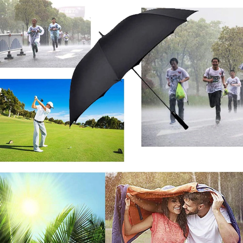 Open Large Golf Umbrella Automatic Double Canopy Windproof Rain Umbrella 128CM - Picture 9 of 15