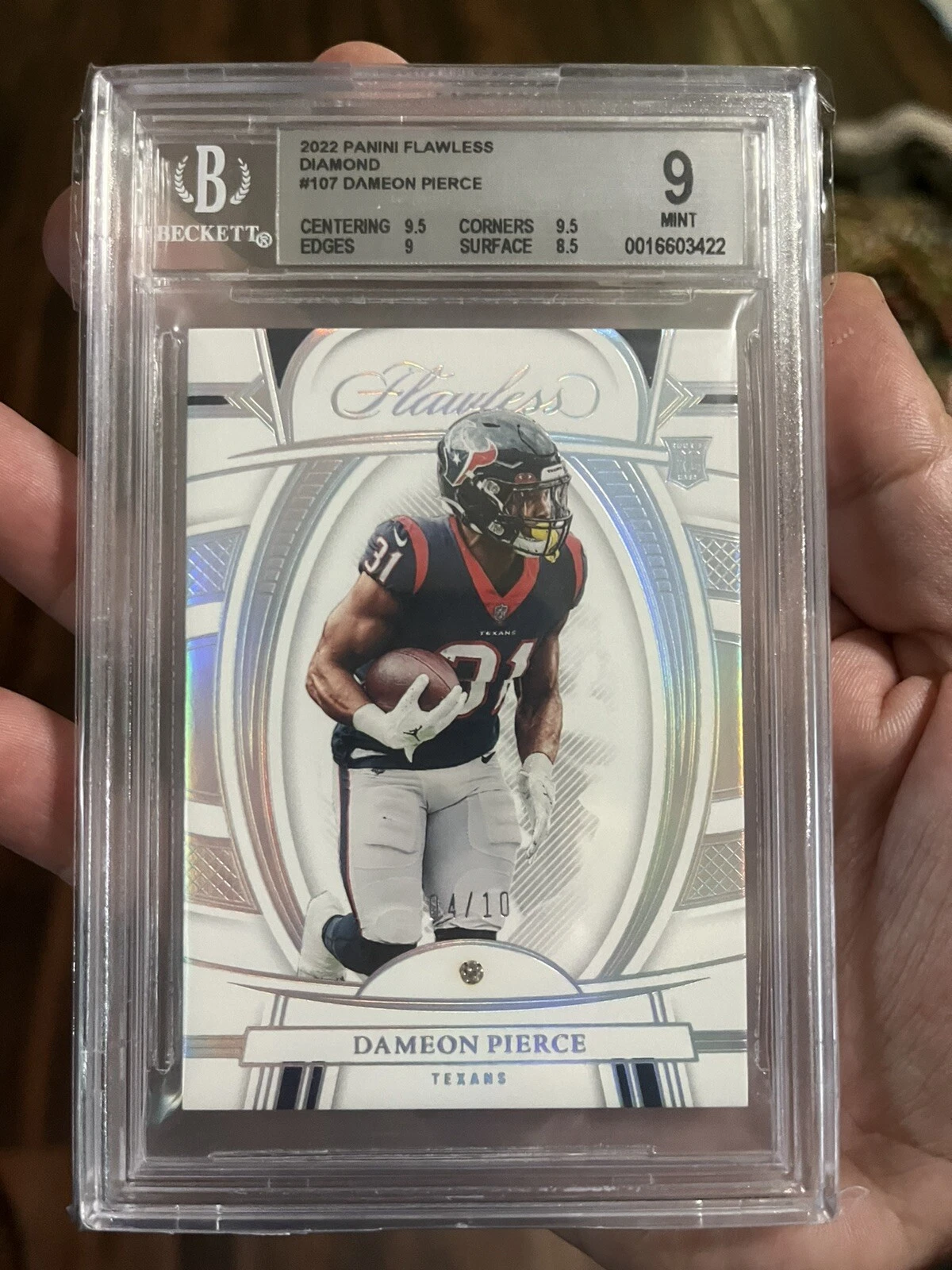 Dameon Pierce Panini Flawless #107 Diamond