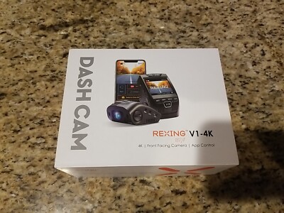 Rexing V1-4K Dash Cam 4K+1080p with Wi-Fi 2.4  LCD | 170 ° Wide Angle *Open-box*