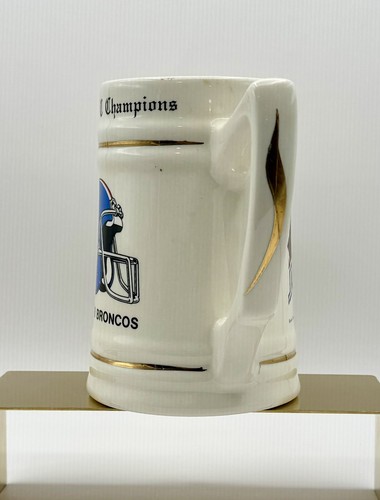 Taza Denver Broncos 1986 AFC Champions Beer Stein Super Bowl XXI - Imagen 2 de 4