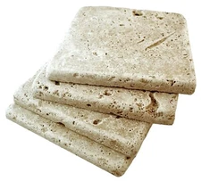 Walnut 4x4 Tumbled Aged Travertine Tile Backsplash Floor Wall (Sold per SF) Bath