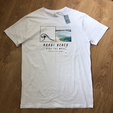 BTF Bondi Beach Mens T-Shirt Ride The Wave Surfing White Summer T Shirt XL NEW